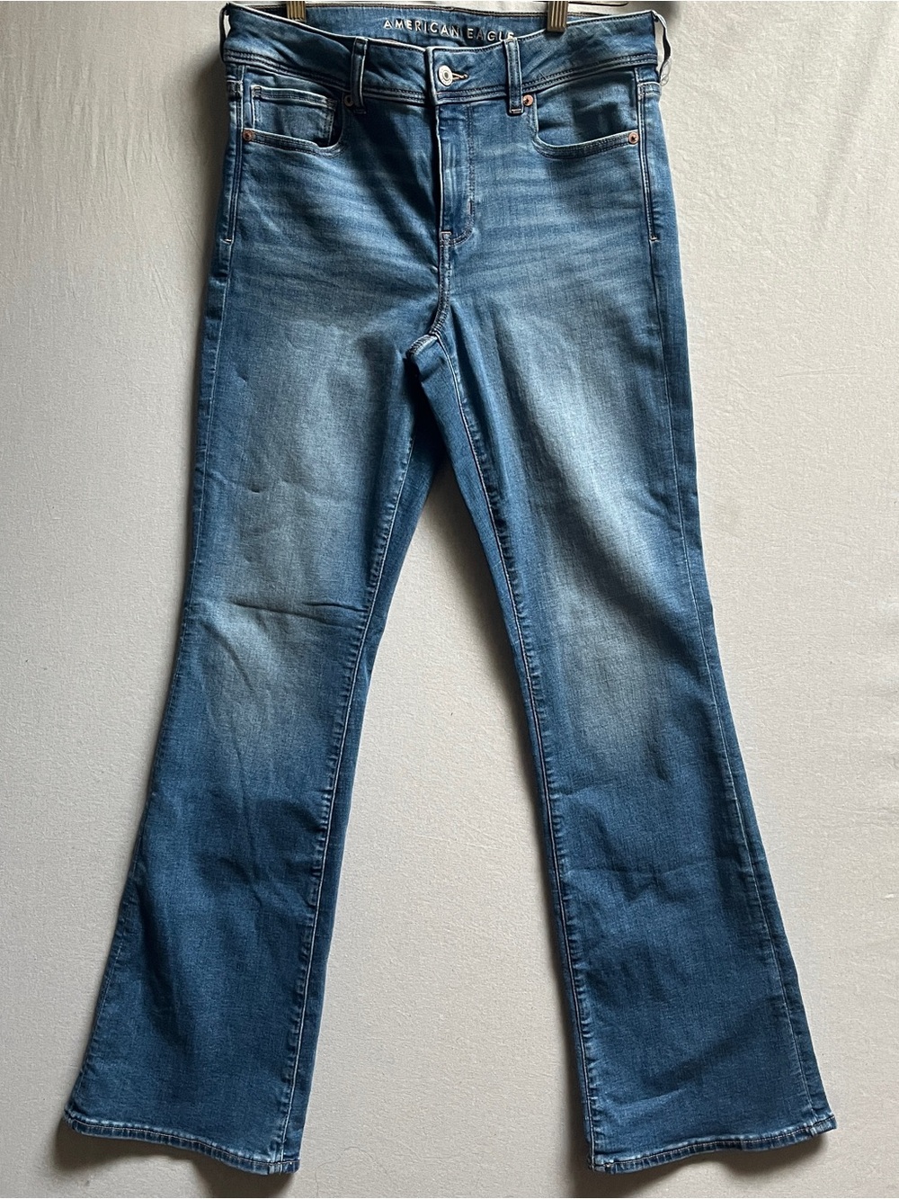 American Eagle Womens 8 Next Level Stretch Cotton Denim Kick Boot Jeans